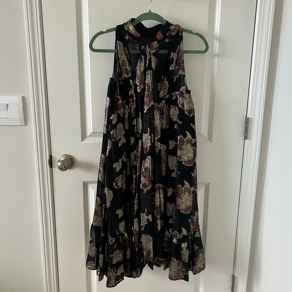 Anthropologie Maeve Metallic Cocktail Dress - Picture 2 of 7